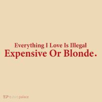 Everything I Love Is Illegal Expensive Or Blonde I Love Joke Tote Bag thumb 4