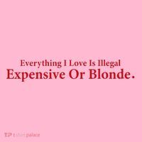 Everything I Love Is Illegal Expensive Or Blonde I Love Joke Coaster thumb 2