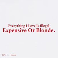 Everything I Love Is Illegal Expensive Or Blonde I Love Joke Women's Hoodie thumb 2