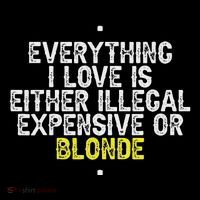 Everything I Love Is Either Illegal Expensive Or Blonde Women's T-Shirt thumb 6