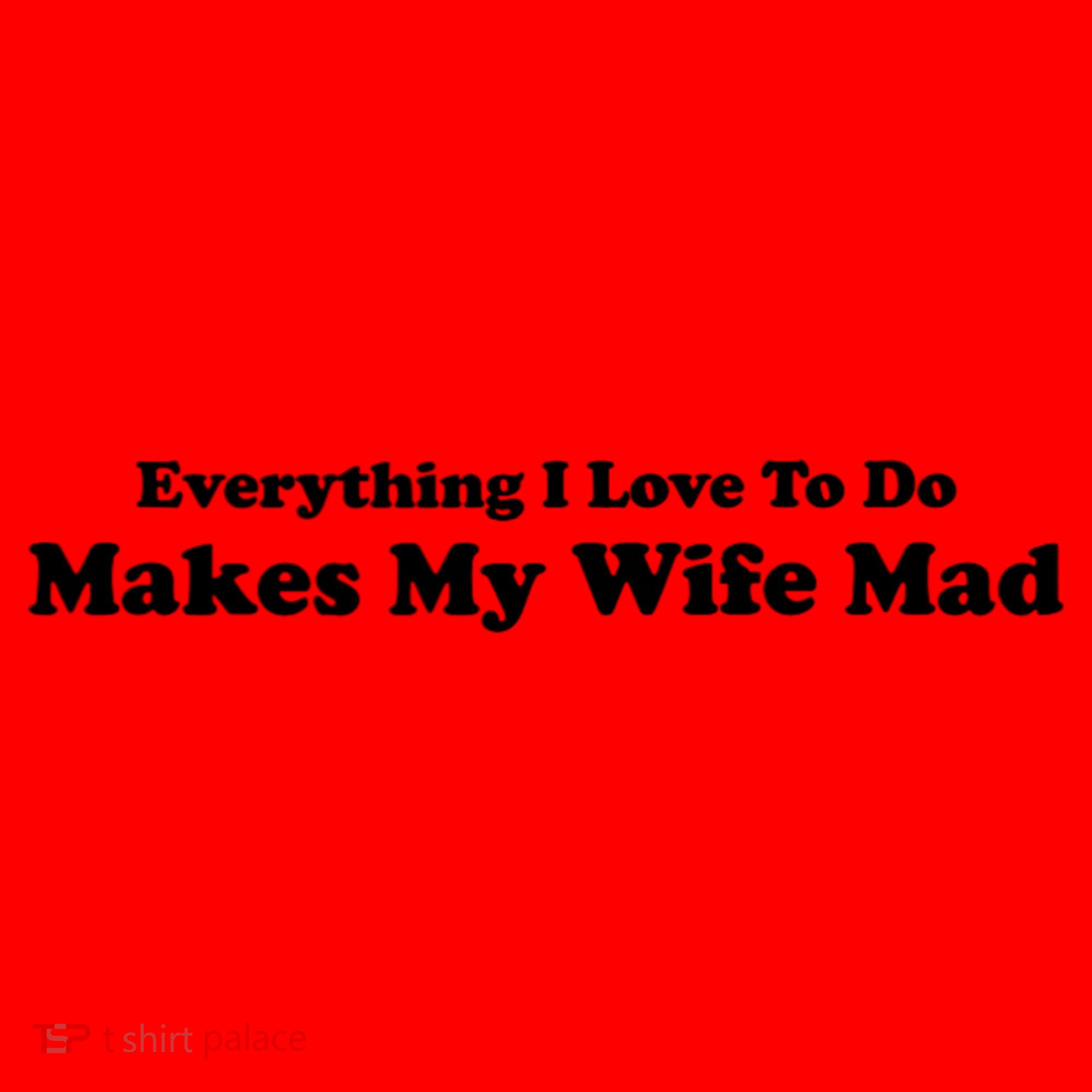 Everything I Love To Do Makes My Wife Mad Santa Hat
