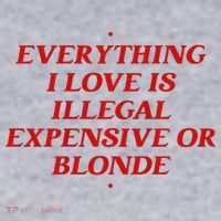 Everything I Love Is Illegal Expensive Or Blonde Women's Sweatshirt thumb 2