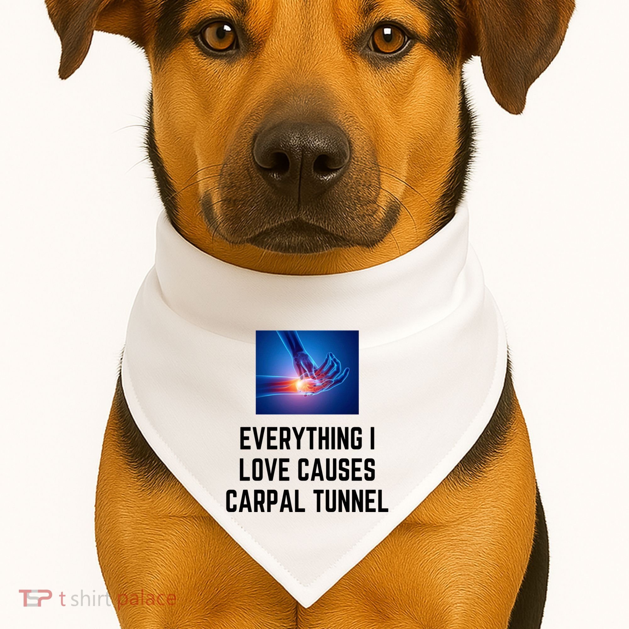 Everything I Love Causes Carpal Tunnel USA-Made Doggie Bandana