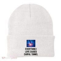Everything I Love Causes Carpal Tunnel Beanie thumb 0