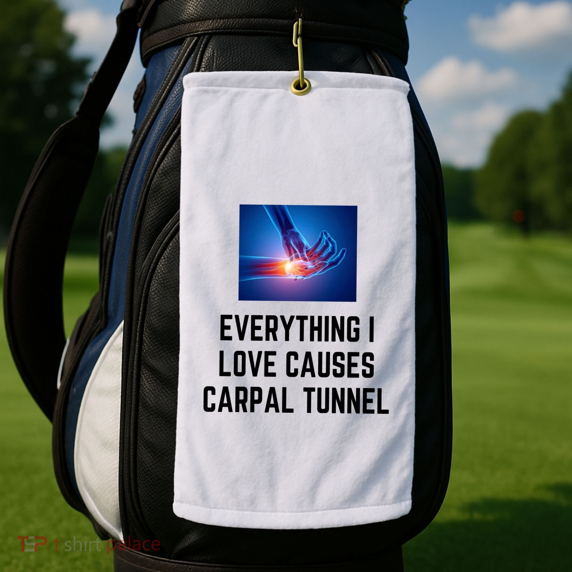 Everything I Love Causes Carpal Tunnel Golf Towel