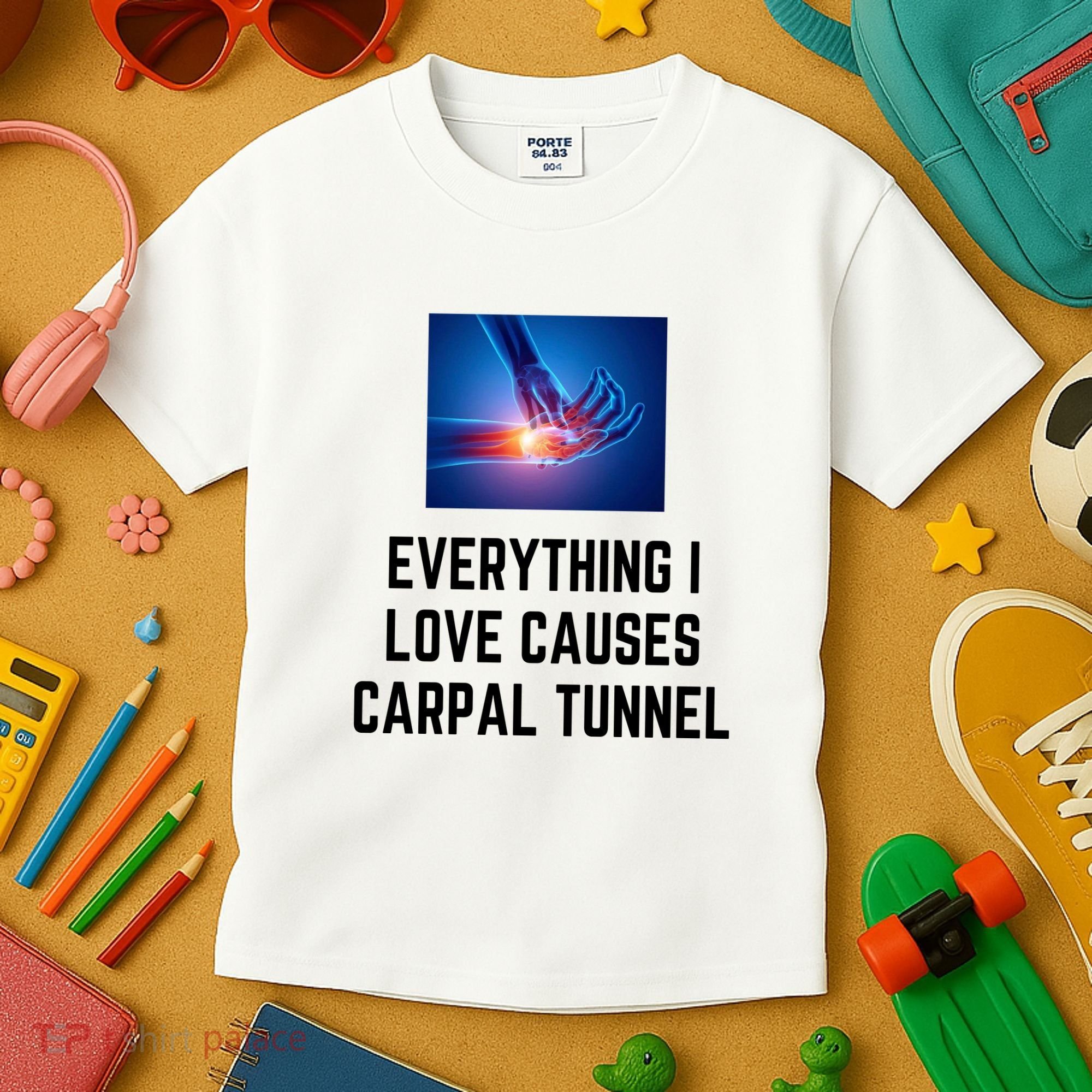 Everything I Love Causes Carpal Tunnel Kids T-Shirt