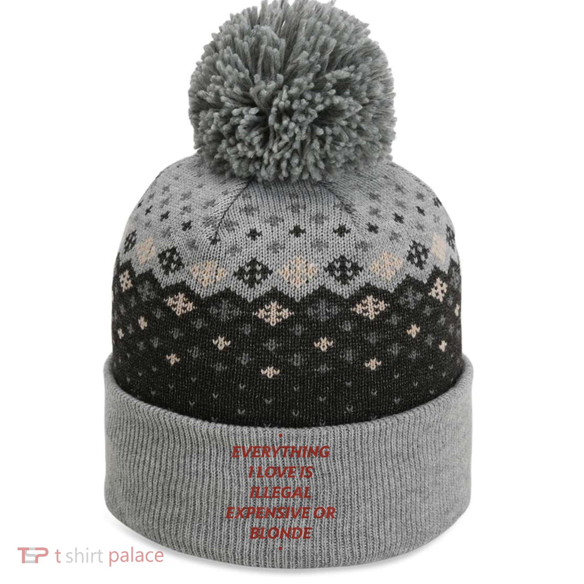 Everything I Love Is Illegal Expensive Or Blonde The Baniff Cuffed Pom Beanie