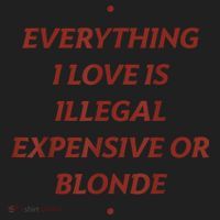 Everything I Love Is Illegal Expensive Or Blonde Comfort Colors Boxy T-Shirt thumb 3