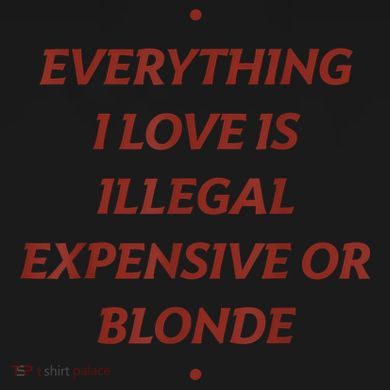 Everything I Love Is Illegal Expensive Or Blonde Sweatshirt Cinch Pack Bag