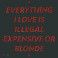 Everything I Love Is Illegal Expensive Or Blonde Infant Baby Jersey Bodysuit thumb 2