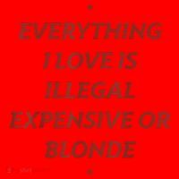 Everything I Love Is Illegal Expensive Or Blonde Santa Hat thumb 1