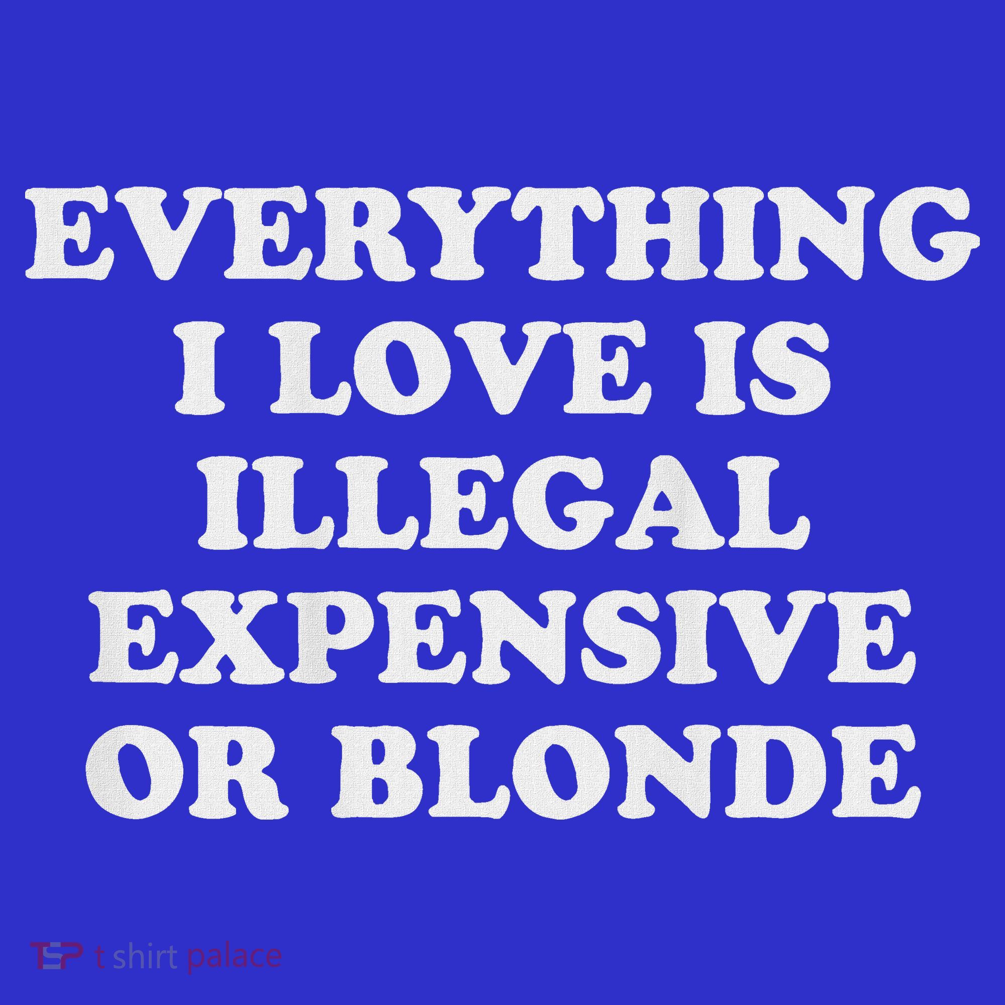 Everything I Love Is Illegal Expensive Or Blonde Baby Bodysuit