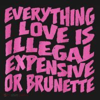 Everything I Love Is Illegal Expensive Or Brunette Pajama Set thumb 2