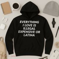 Everything I Love Is Illegal Expensive Or Latina Hoodie thumb 3