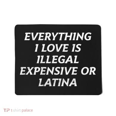 Everything I Love Is Illegal Expensive Or Latina Mousepad