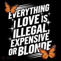 Everything I Love Is Illegal Expensive Or Blonde Ornament thumb 1