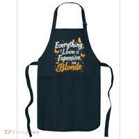 Everything I Love Is Illegal Expensive Or Blonde Apron thumb 0