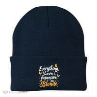 Everything I Love Is Illegal Expensive Or Blonde Beanie thumb 0