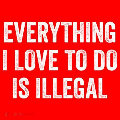 Everything I Love To Do Is Illegal Vintage Hoodie