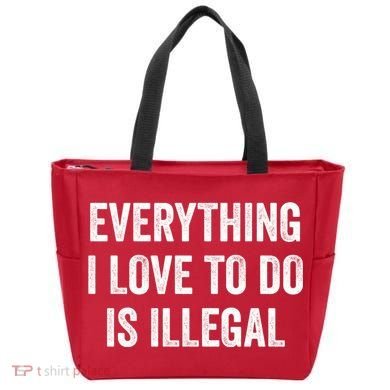 Everything I Love To Do Is Illegal Vintage Tote Bag