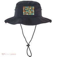 Everything I Love Is Illegal Expensive Or Blonde Groovy Bucket Hat thumb 0