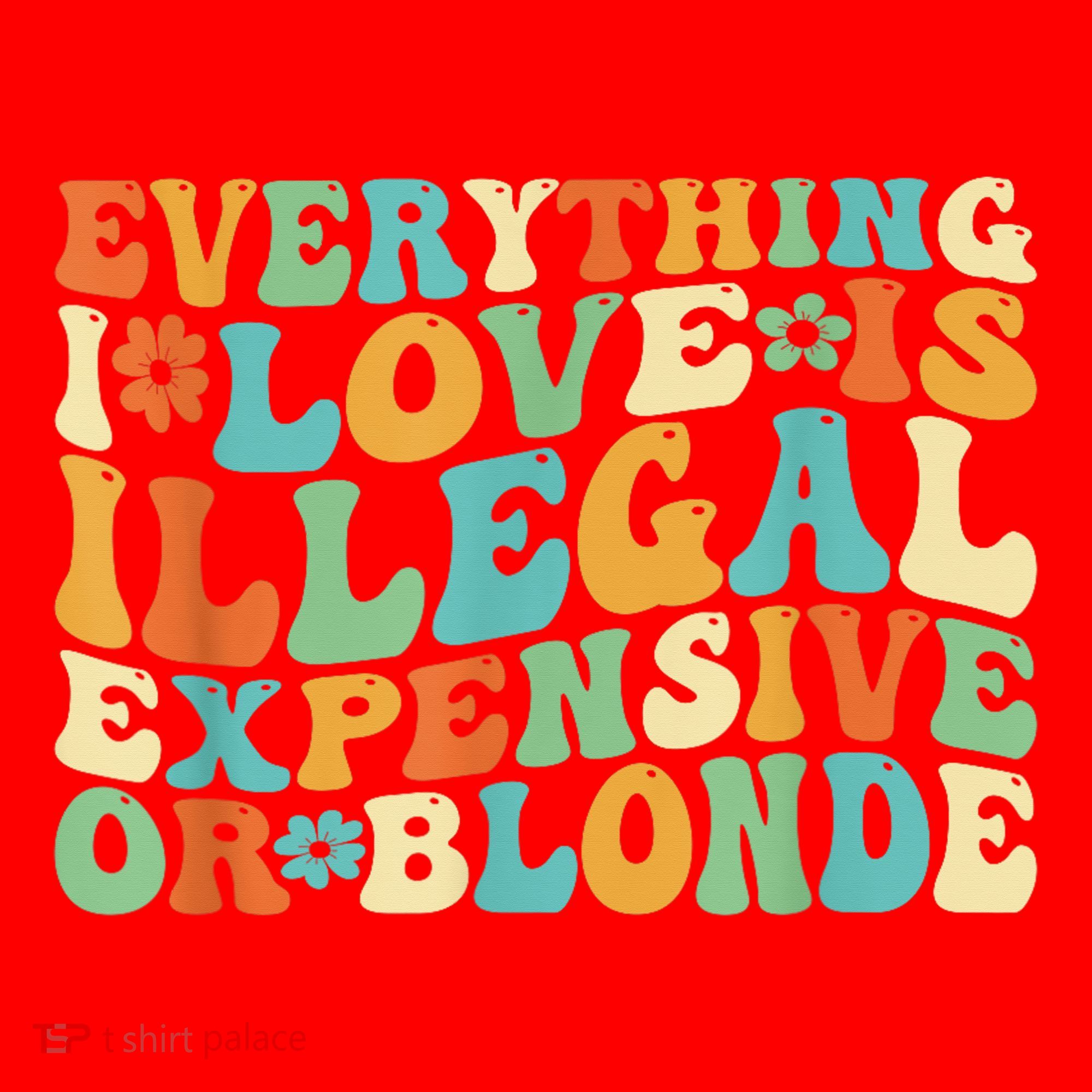 Everything I Love Is Illegal Expensive Or Blonde Groovy Santa Hat