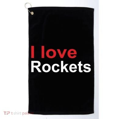 Elon I Love Rockets Golf Towel