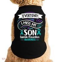 Everyday I Miss My Son Suicide Prevention Doggie Tank thumb 0