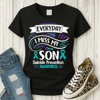 Everyday I Miss My Son Suicide Prevention Women's T-Shirt thumb 3