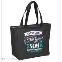 Everyday I Miss My Son Suicide Prevention Tote Bag thumb 2
