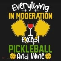Everything In Moderation Except Pickleball And Wine Women's Hoodie thumb 2