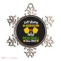 Everything In Moderation Except Pickleball And Wine Ornament thumb 0