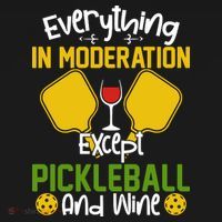 Everything In Moderation Except Pickleball And Wine Baby Bodysuit thumb 2