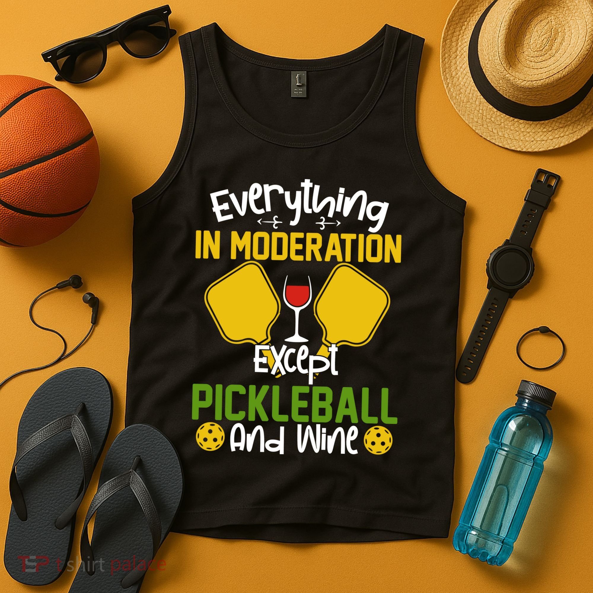 Everything In Moderation Except Pickleball And Wine Tank Top