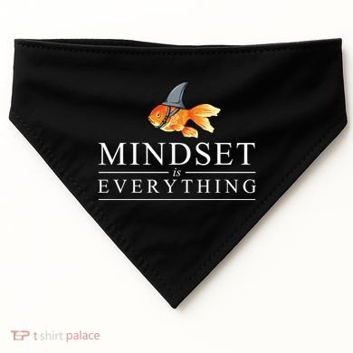 Everything Is Mindset Shark Fin Goldfish Vintage USA-Made Doggie Bandana