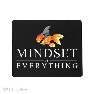 Everything Is Mindset Shark Fin Goldfish Vintage Mousepad