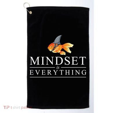 Everything Is Mindset Shark Fin Goldfish Vintage Golf Towel