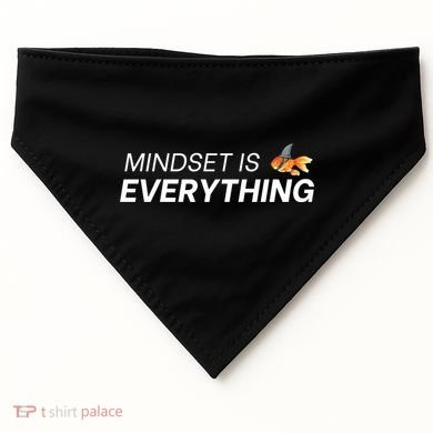 Everything Is Mindset Shark Fin Goldfish Vintage USA-Made Doggie Bandana