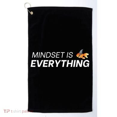 Everything Is Mindset Shark Fin Goldfish Vintage Golf Towel