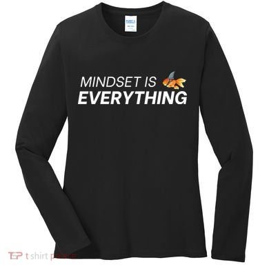 Everything Is Mindset Shark Fin Goldfish Vintage Women's Long Sleeve Shirt