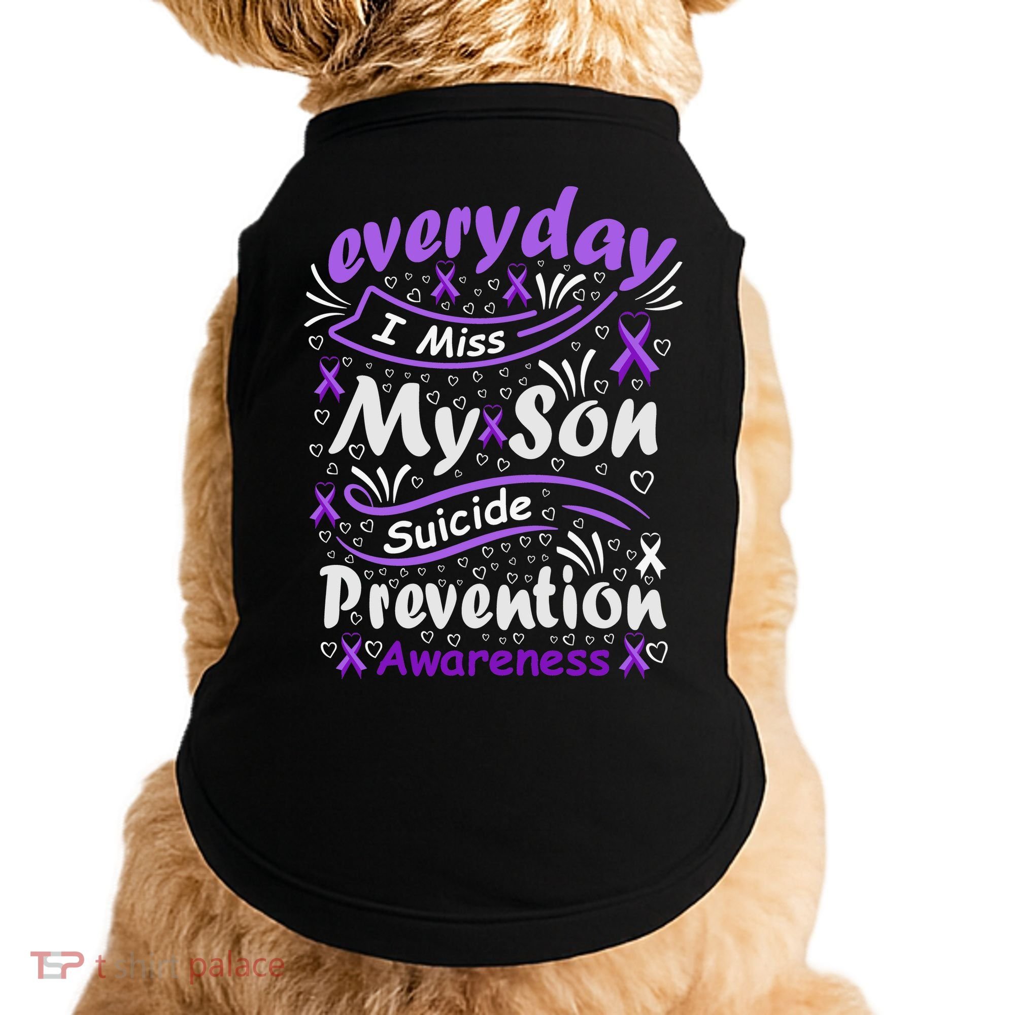 Everyday I Miss My Son Suicide Prevention Awarenesss Doggie Tank