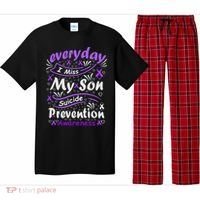 Everyday I Miss My Son Suicide Prevention Awarenesss Pajama Set thumb 0