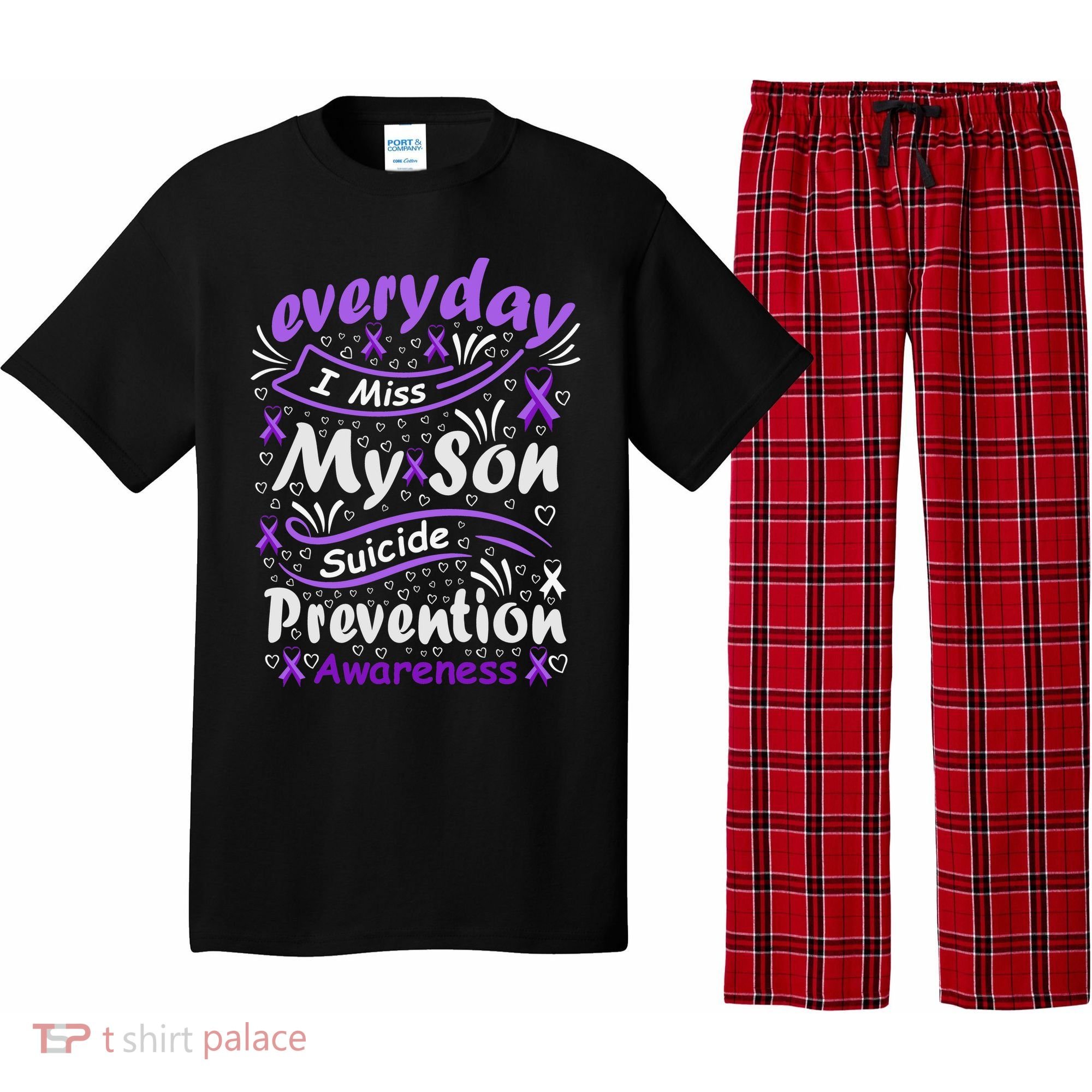 Everyday I Miss My Son Suicide Prevention Awarenesss Pajama Set