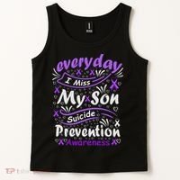 Everyday I Miss My Son Suicide Prevention Awarenesss Tank Top thumb 2
