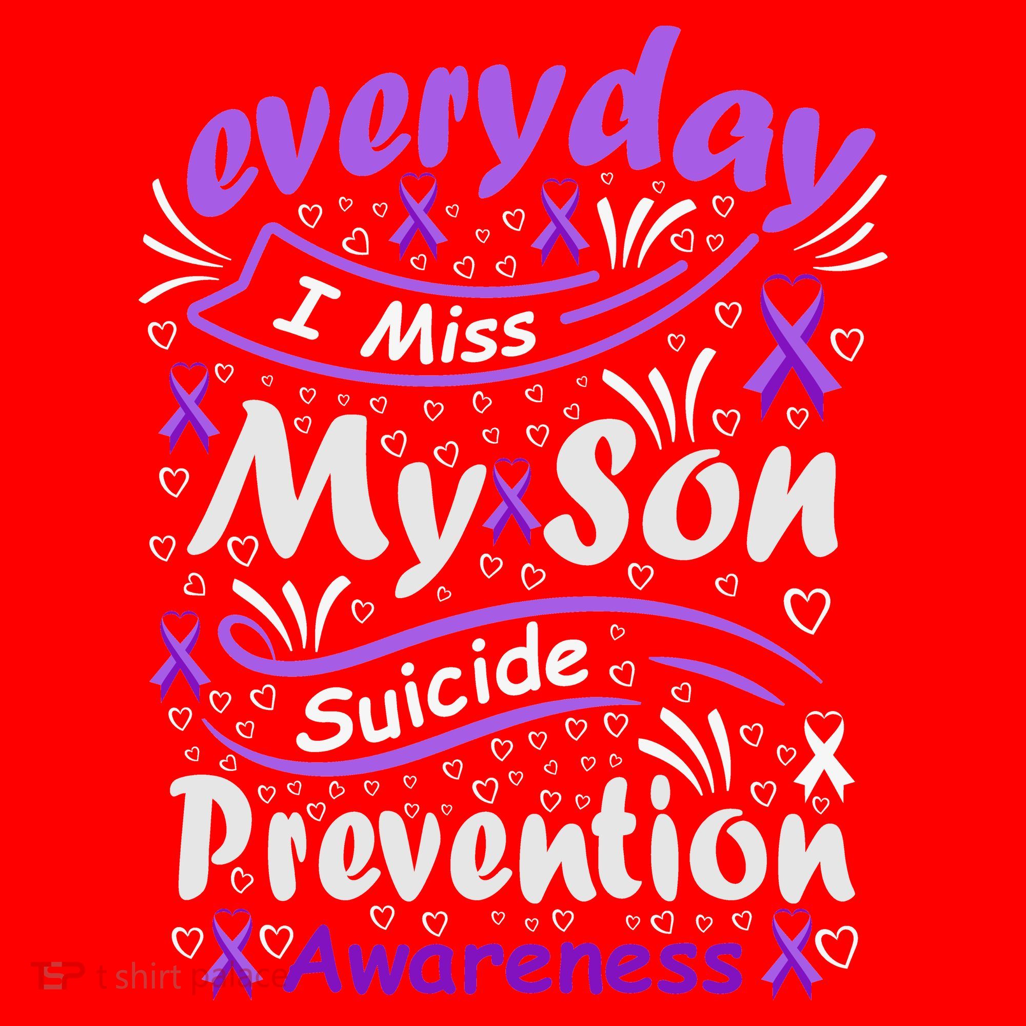 Everyday I Miss My Son Suicide Prevention Awarenesss Santa Hat