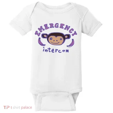 Emergency Intercom Monkey Baby Bodysuit