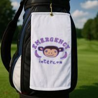 Emergency Intercom Monkey Golf Towel thumb 2