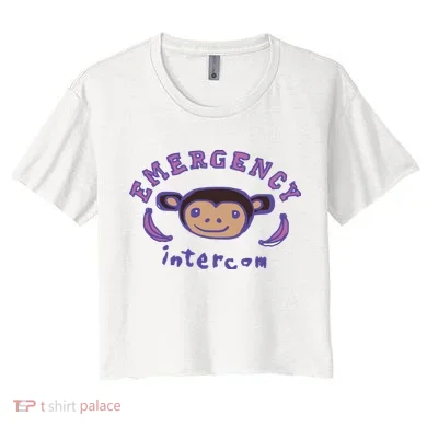 Emergency Intercom Monkey Women's Crop Top Tee