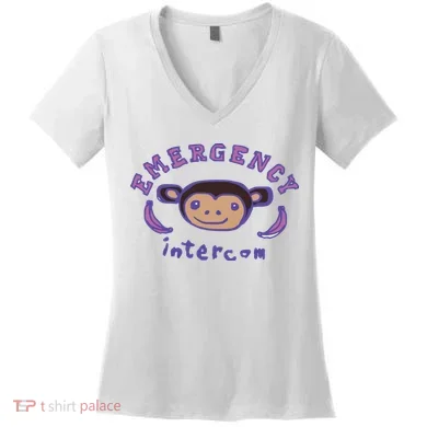 Emergency Intercom Monkey Women's V-Neck T-Shirt