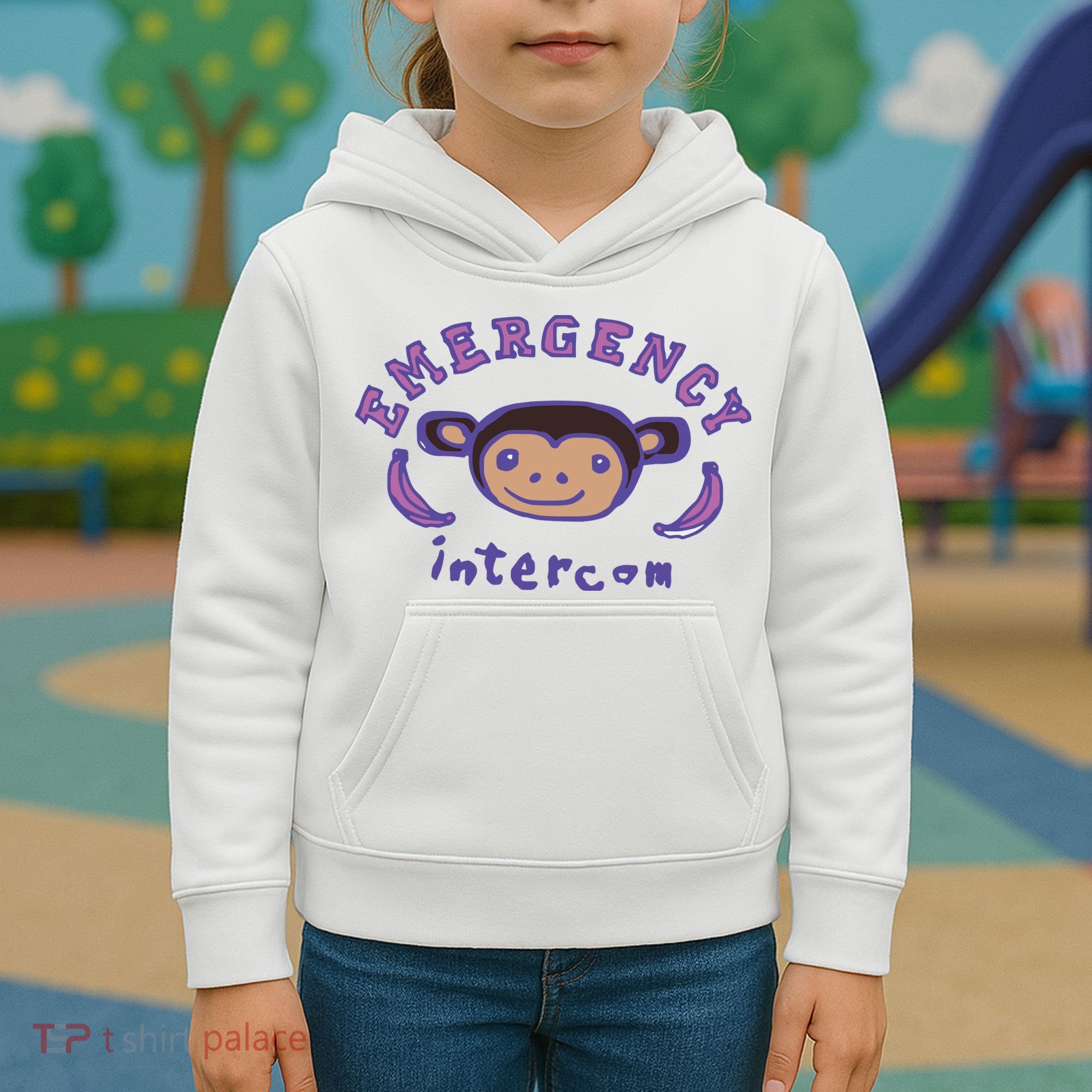 Emergency Intercom Monkey Kids Hoodie